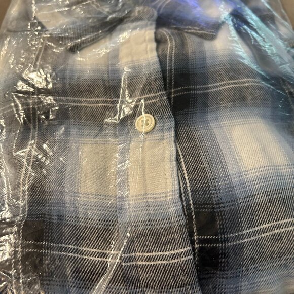 Gap The Easy Shirt Blue/Black Plaid Flannel plus size XXL NWT - Picture 9 of 10